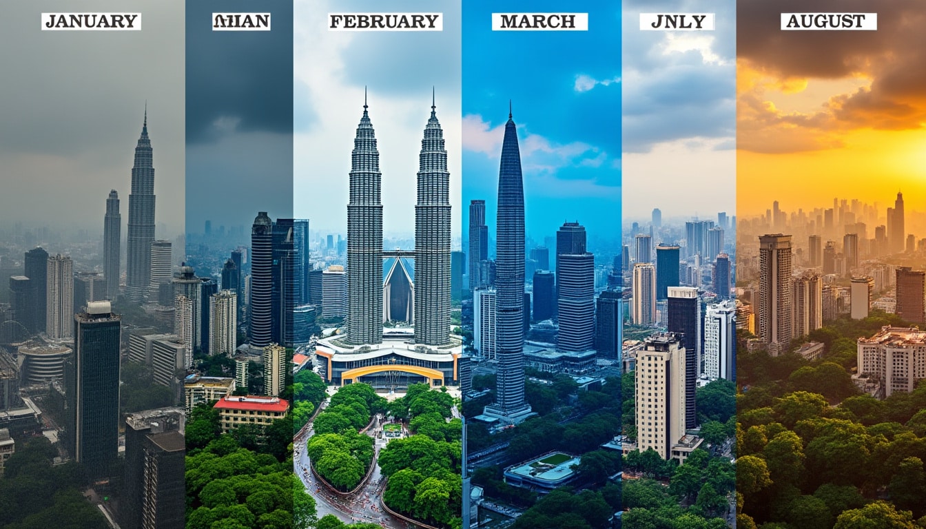 discover the monthly weather patterns in kuala lumpur with our comprehensive guide. from rainfall averages to temperature fluctuations, prepare for your visit by understanding the best time to explore malaysia's vibrant capital.